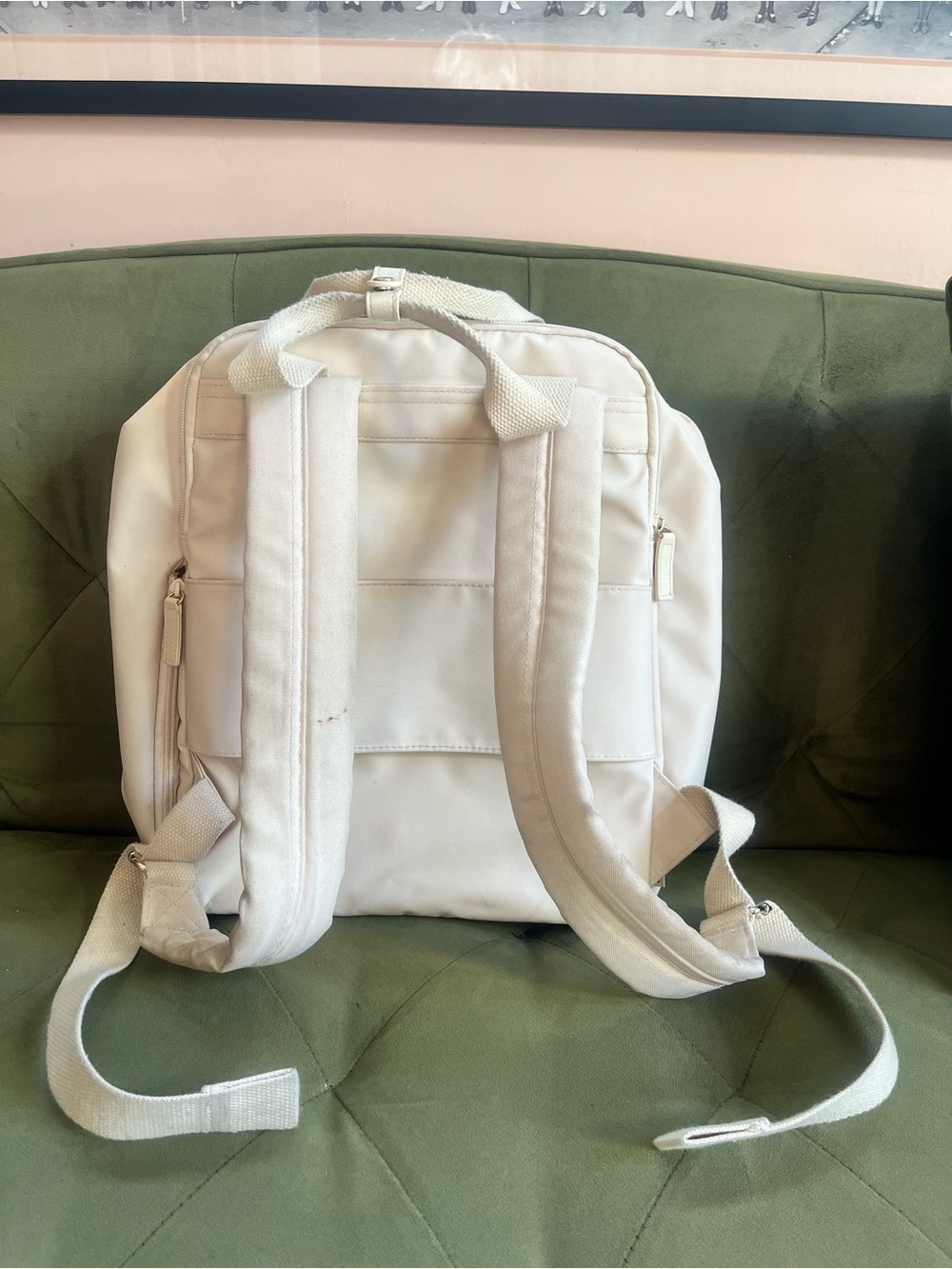 BEIS The Expandable Backpack in Beige - Picture 7 of 11